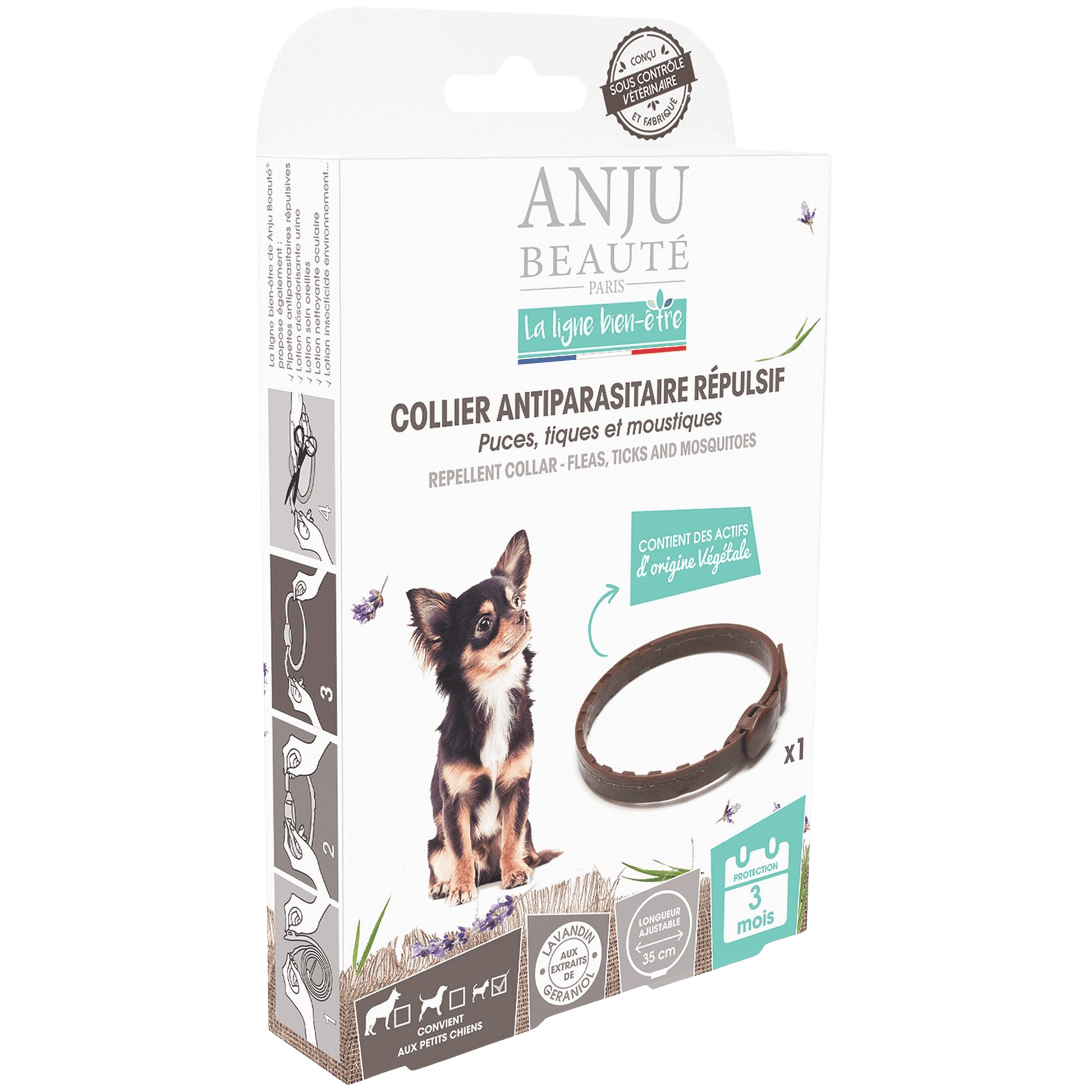Collier antiparasitaire répulsif Anju Beauté - Le Royaume de Lecki