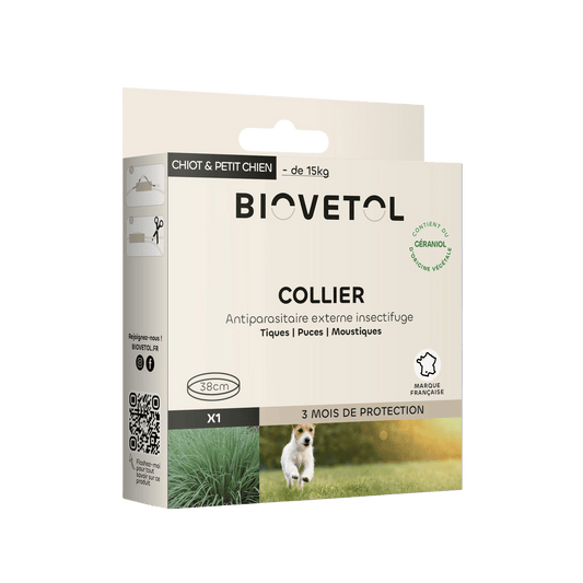 Collier antiparasitaire répulsif Biovetol - Le Royaume de Lecki