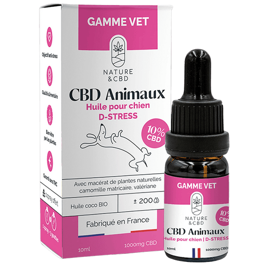 Huile de CBD 10% D - STRESS pour chiens - Le Royaume de Lecki