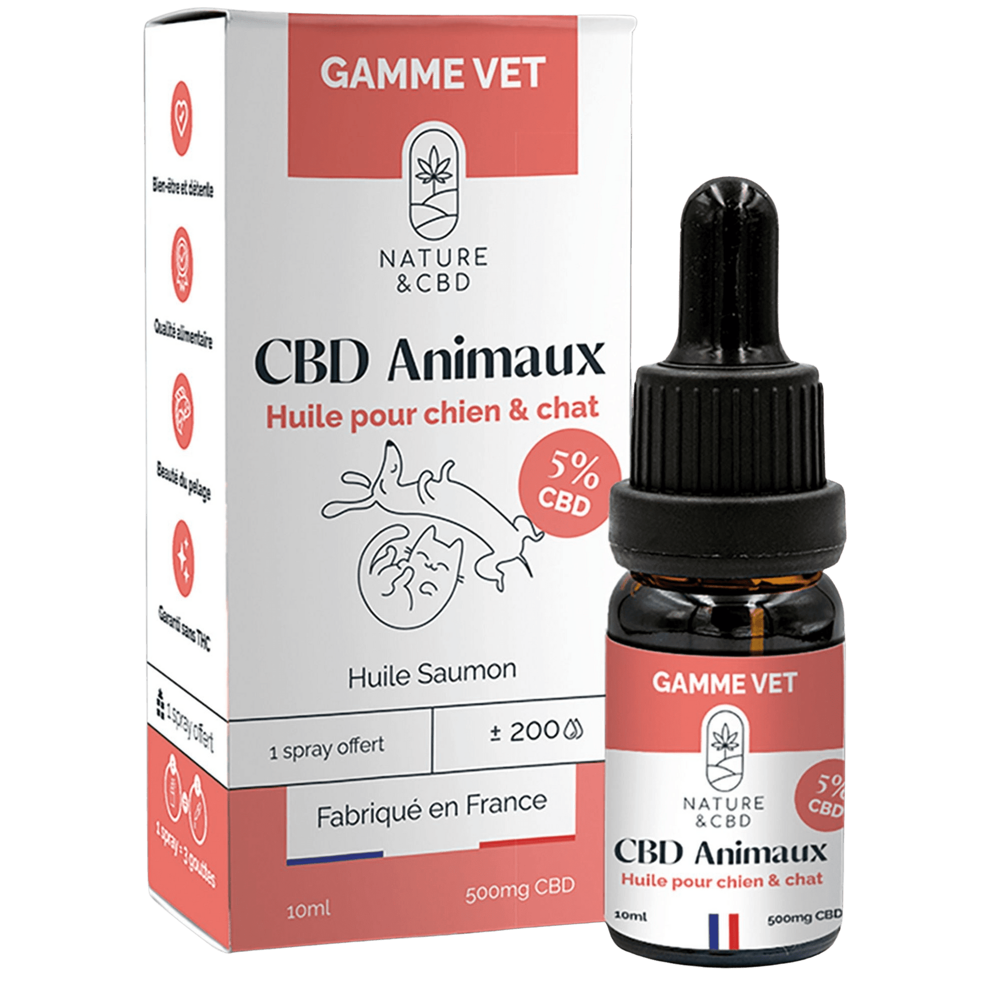 Huile de CBD 5% pour chiens et chats - Le Royaume de Lecki