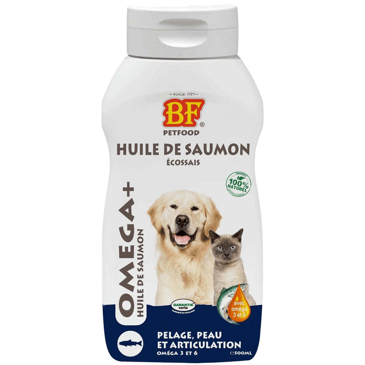 Huile de saumon Oméga+ BF®Petfood - Le Royaume de Lecki
