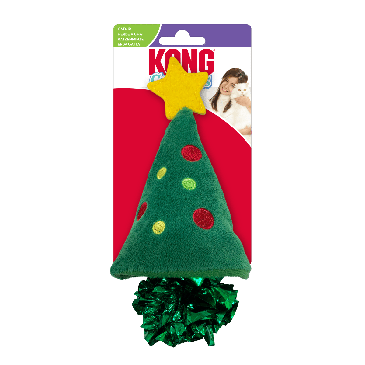 KONG® Holiday Cat Crackles Christmas Tree (pour chats) - Le Royaume de Lecki