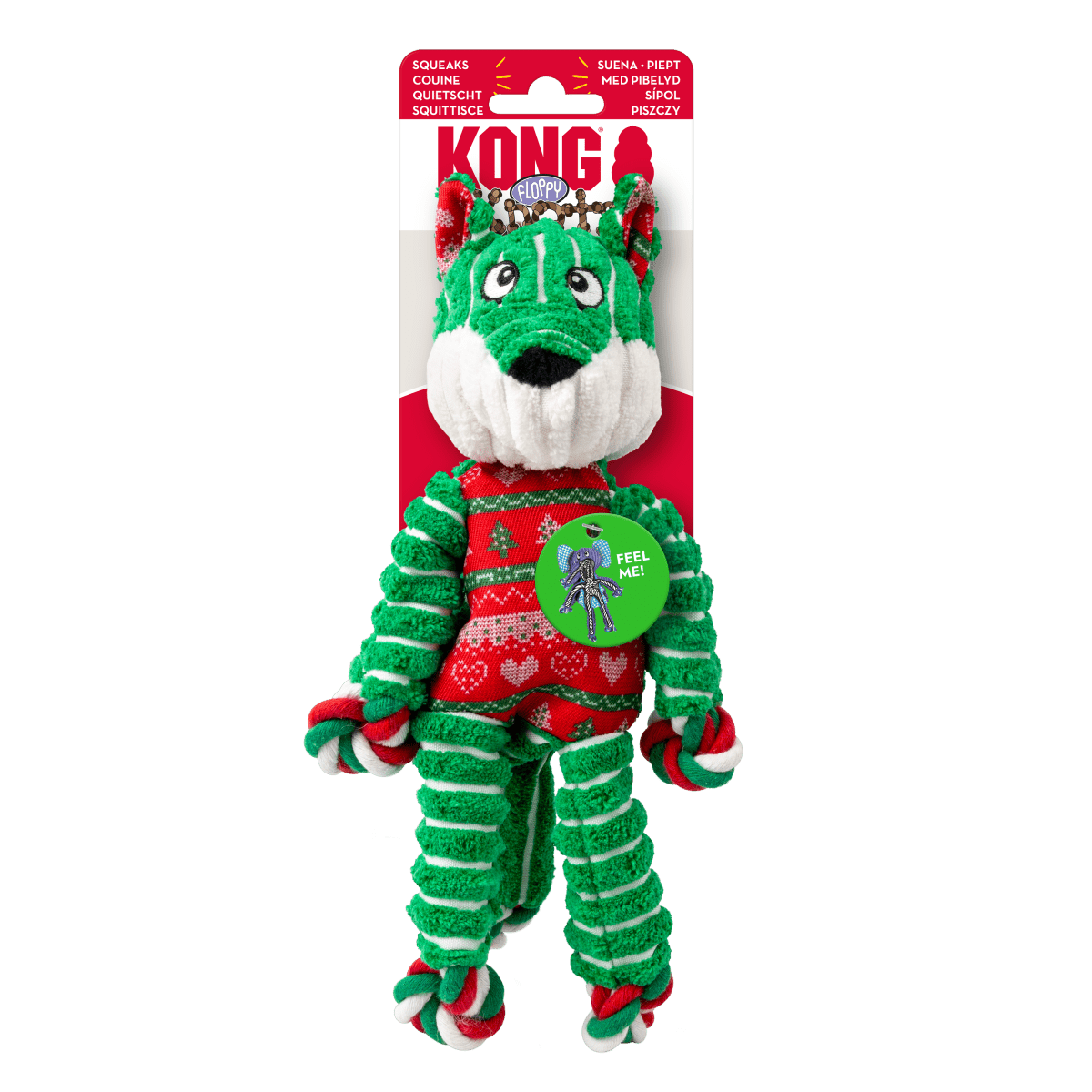 KONG® Holiday Floppy Knots Fox - Le Royaume de Lecki