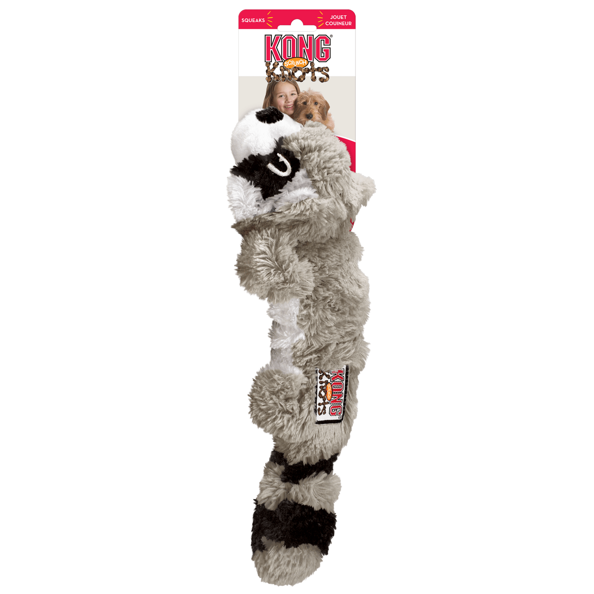 KONG® Scrunch Knots Raccoon - Le Royaume de Lecki