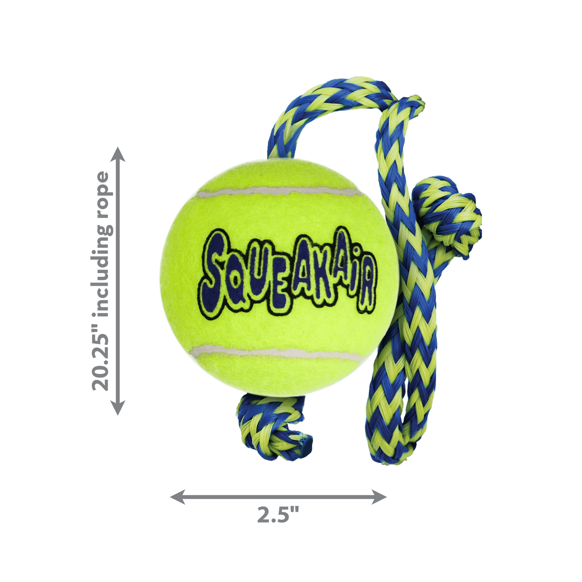 KONG® SqueakAir Ball Corde - Le Royaume de Lecki
