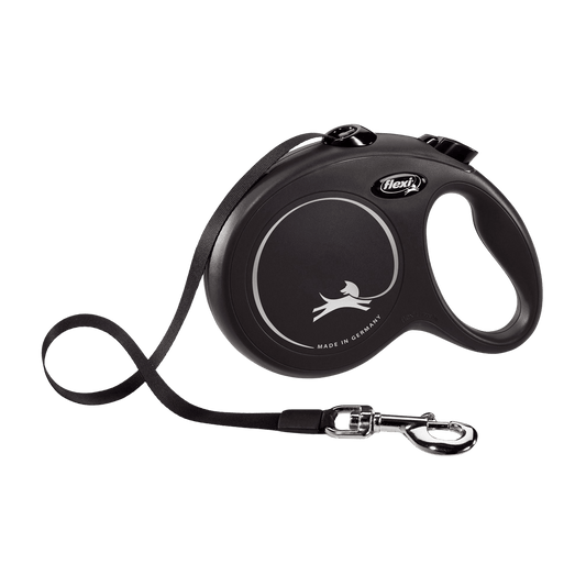 Laisse enrouleur New Classic Sangle Flexi - Le Royaume de Lecki