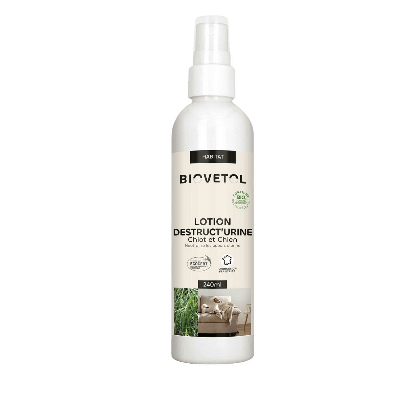 Lotion Destruct'urine chiots et chiens Biovetol - Le Royaume de Lecki