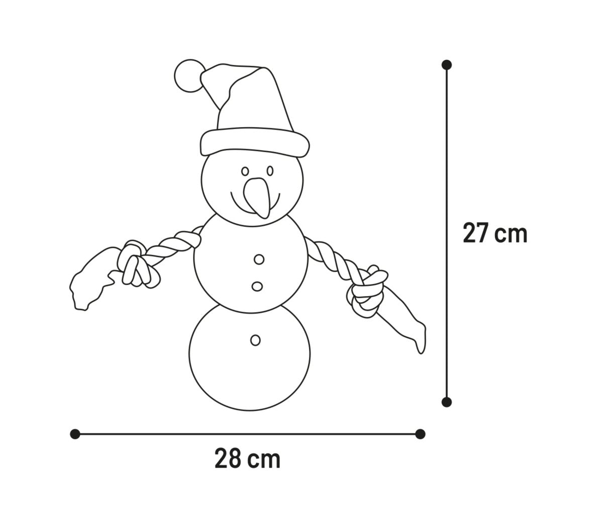 Peluche de Noël Annalise le Bonhomme de neige - Le Royaume de Lecki