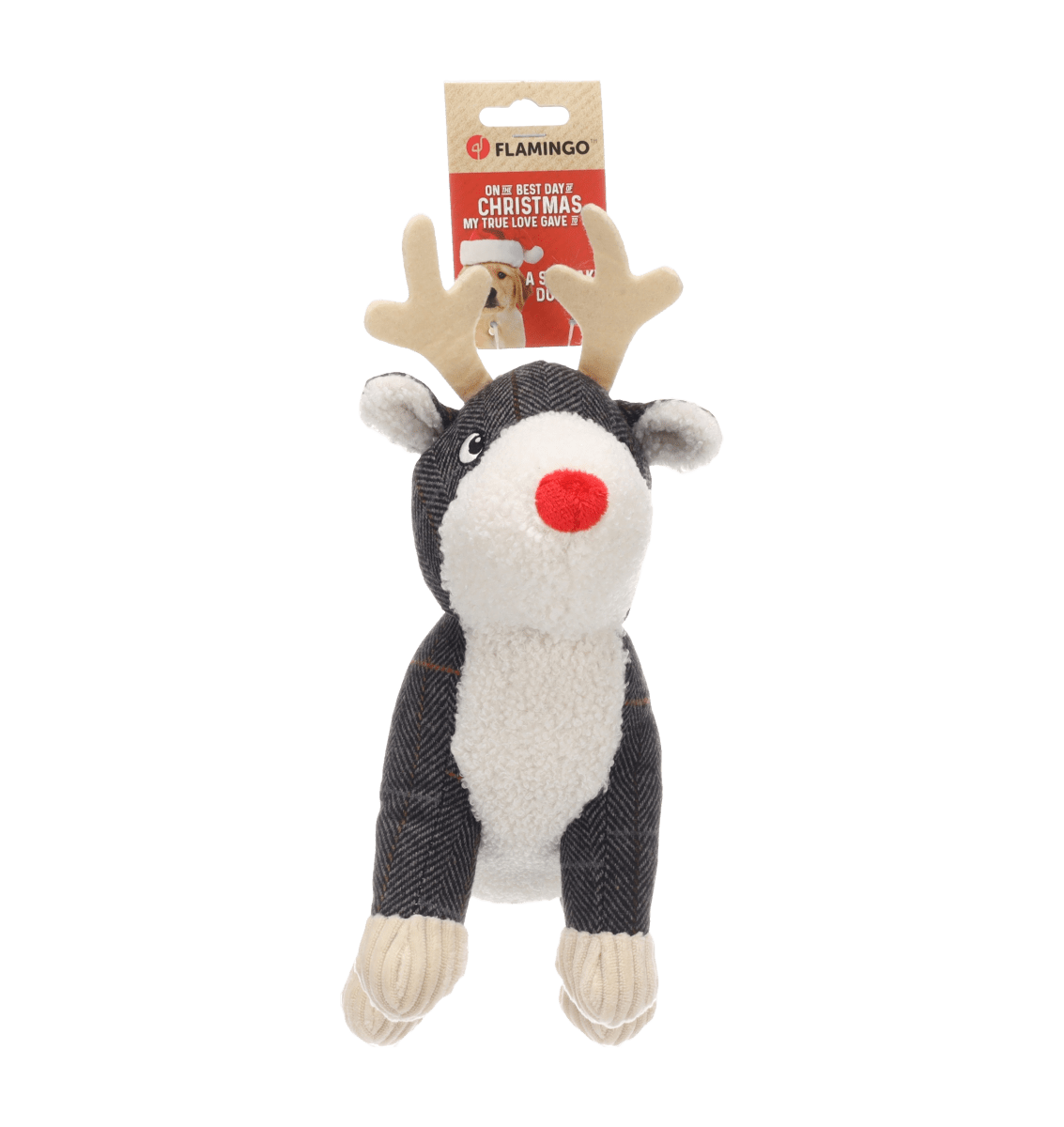 Peluche de Noël Araceli le Caribou gris - Le Royaume de Lecki