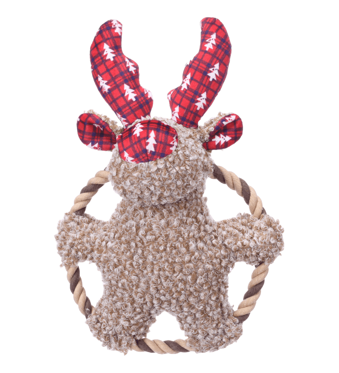 Peluche de Noël avec anneau Krola le Caribou brun - Le Royaume de Lecki