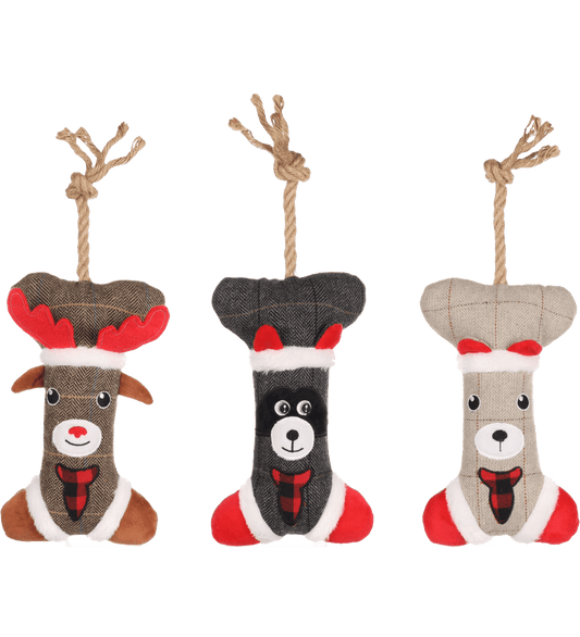 Peluche de Noël avec corde Beto l'Os - Le Royaume de Lecki