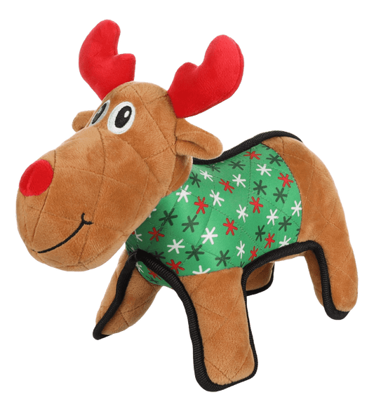 Peluche de Noël Quilty le Caribou brun - Le Royaume de Lecki