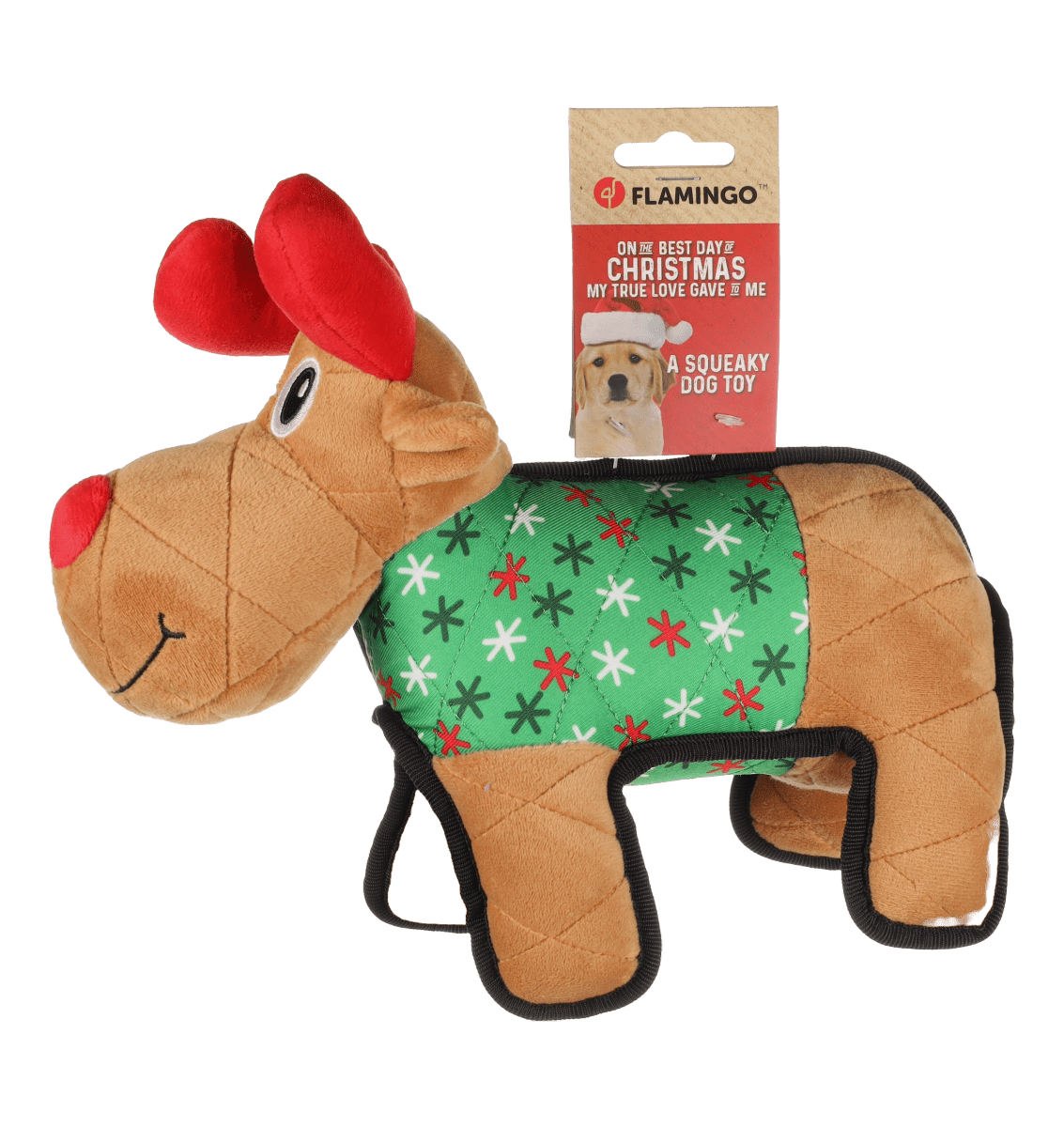 Peluche de Noël Quilty le Caribou brun - Le Royaume de Lecki