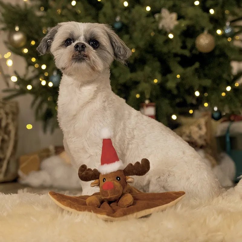 Peluche Doudou de Noël Cerf - Le Royaume de Lecki