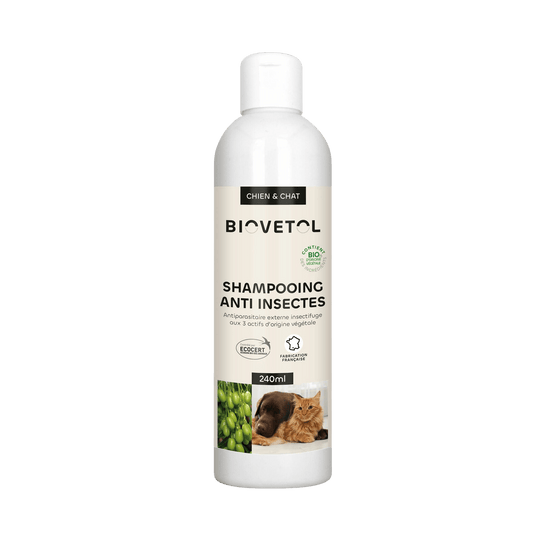 Shampooing anti - insectes Biovetol - Le Royaume de Lecki