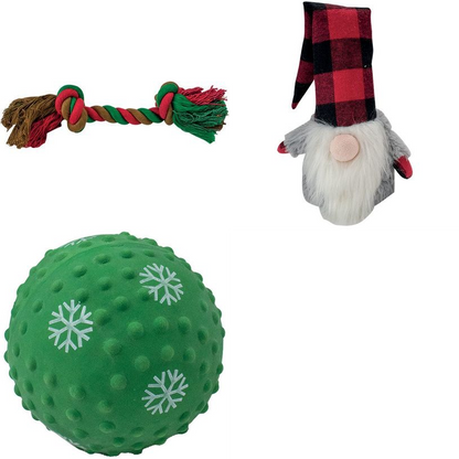 Lot de 3 jouets de Noël pour chien