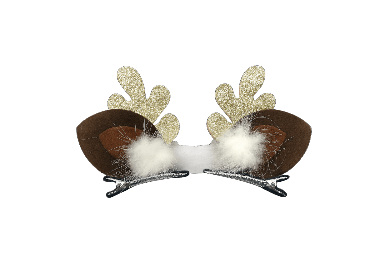 Barrettes bois de Rennes paillettes pour chien - Le Royaume de Lecki