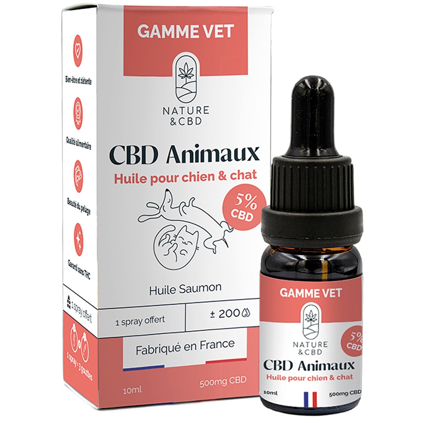 Huile de CBD pour chiens et chats 5% - Le Royaume de Lecki