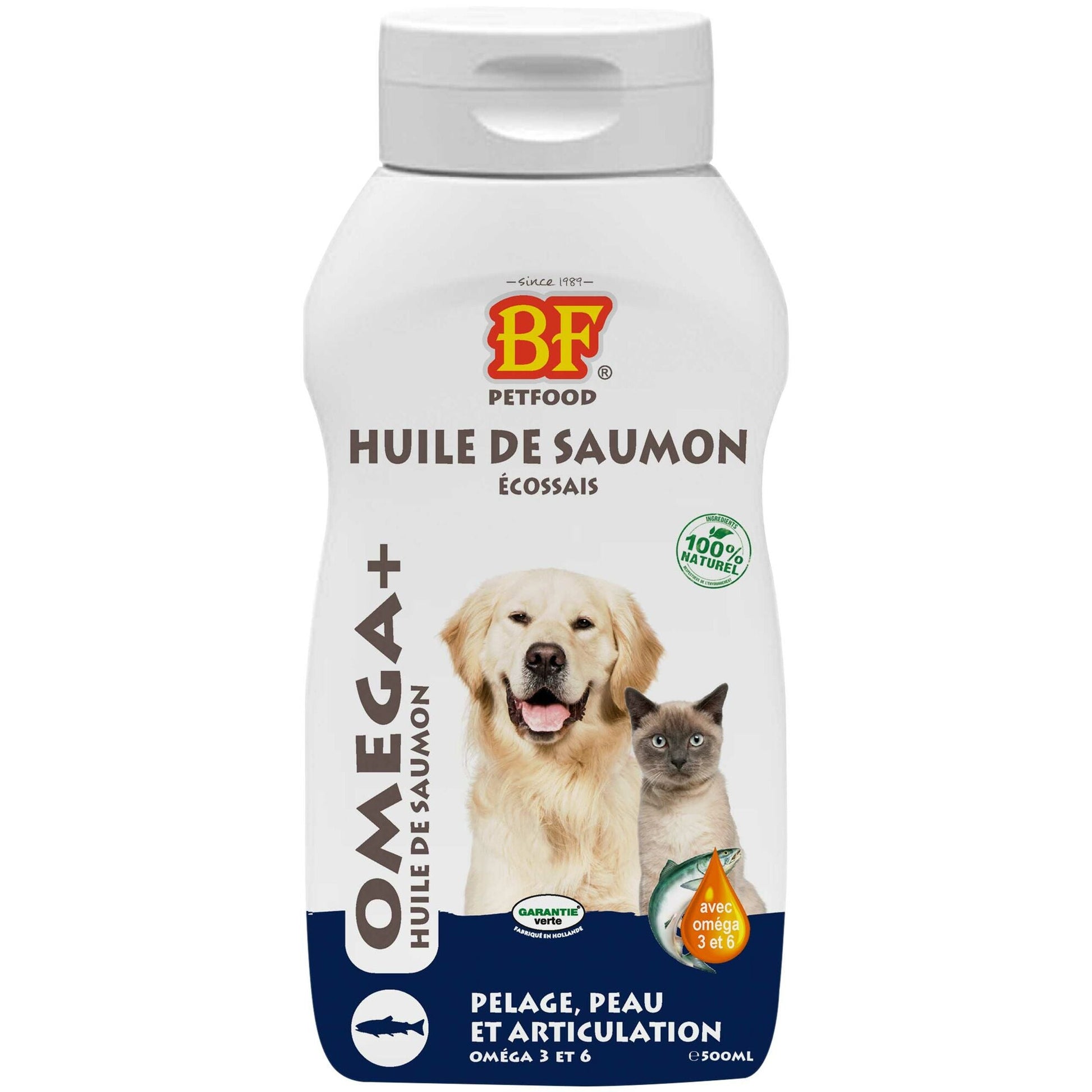 Huile de saumon Oméga+ BF®Petfood - Le Royaume de Lecki