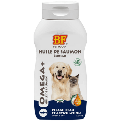 Huile de saumon Oméga+ BF®Petfood - Le Royaume de Lecki