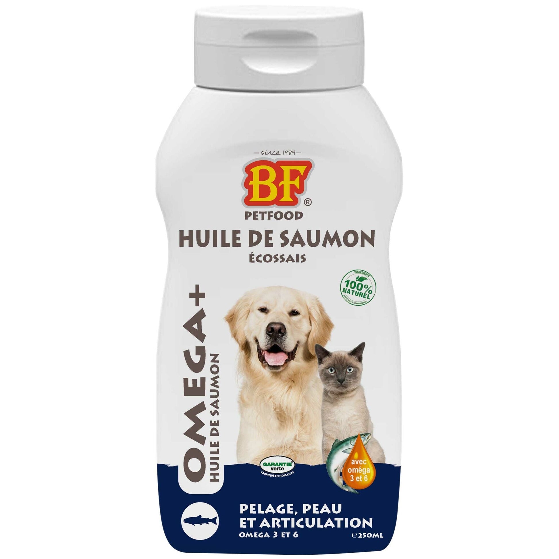 Huile de saumon Oméga+ BF®Petfood - Le Royaume de Lecki