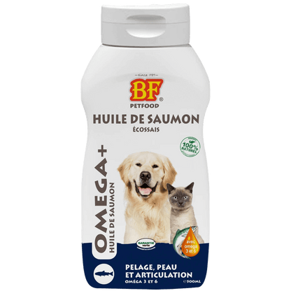 Huile de saumon Oméga+ BF®Petfood - Le Royaume de Lecki