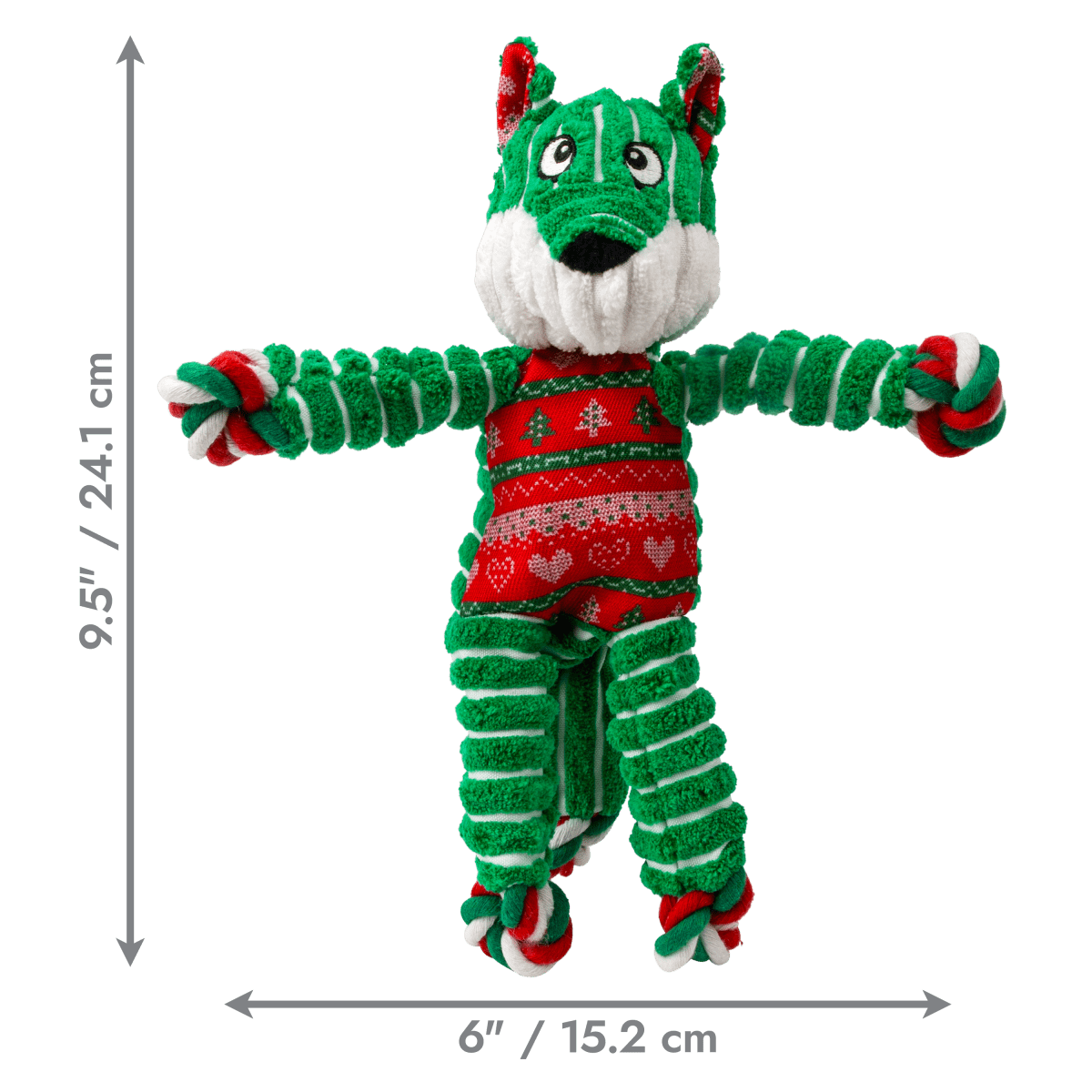 KONG® Holiday Floppy Knots Fox - Le Royaume de Lecki