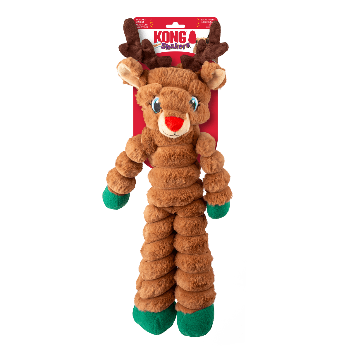 KONG® Holiday Shakers Crumples Reindeer - Le Royaume de Lecki