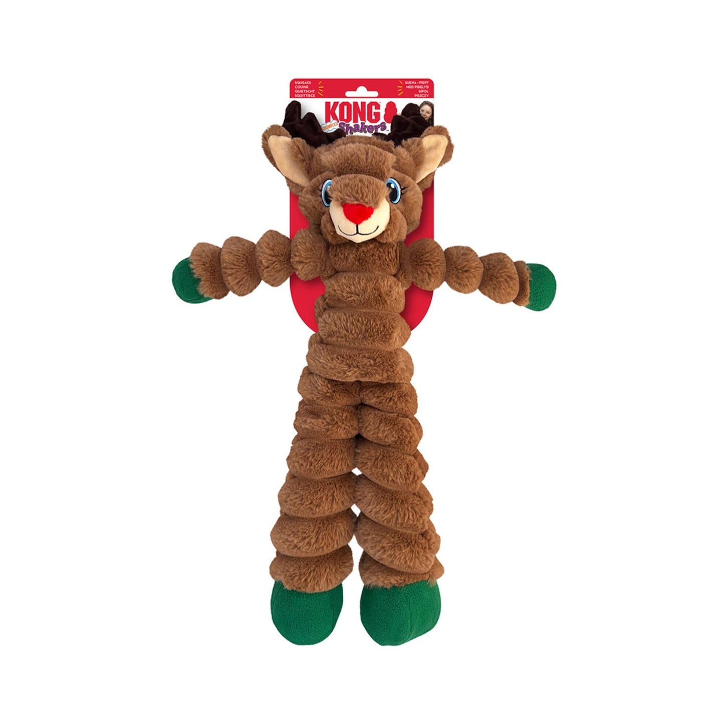 KONG® Holiday Shakers Crumples Reindeer - Le Royaume de Lecki