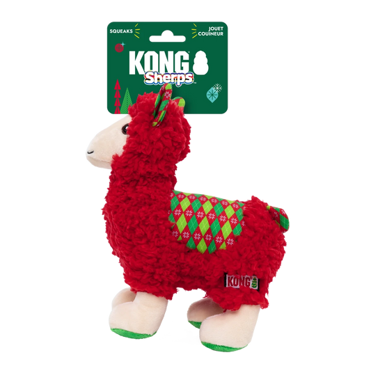 KONG® Holiday Sherps Llama Red - Le Royaume de Lecki