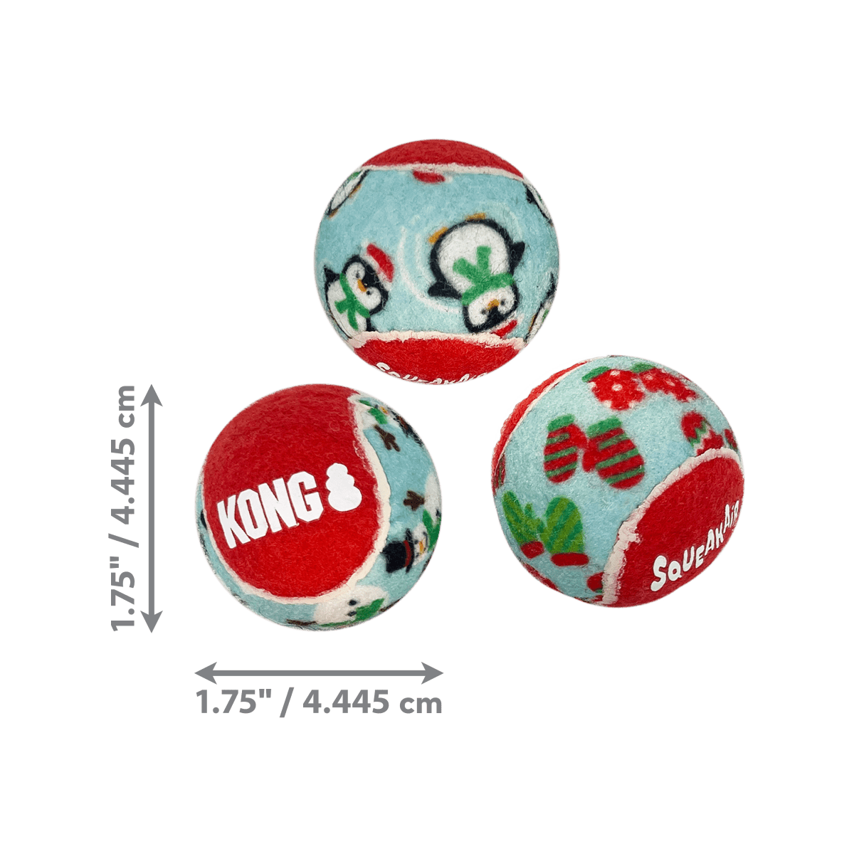 KONG® Holiday SqueakAir Balls - Le Royaume de Lecki