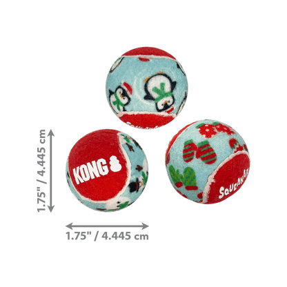 KONG® Holiday SqueakAir Balls - Le Royaume de Lecki