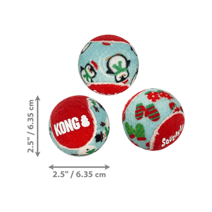 KONG® Holiday SqueakAir Balls - Le Royaume de Lecki