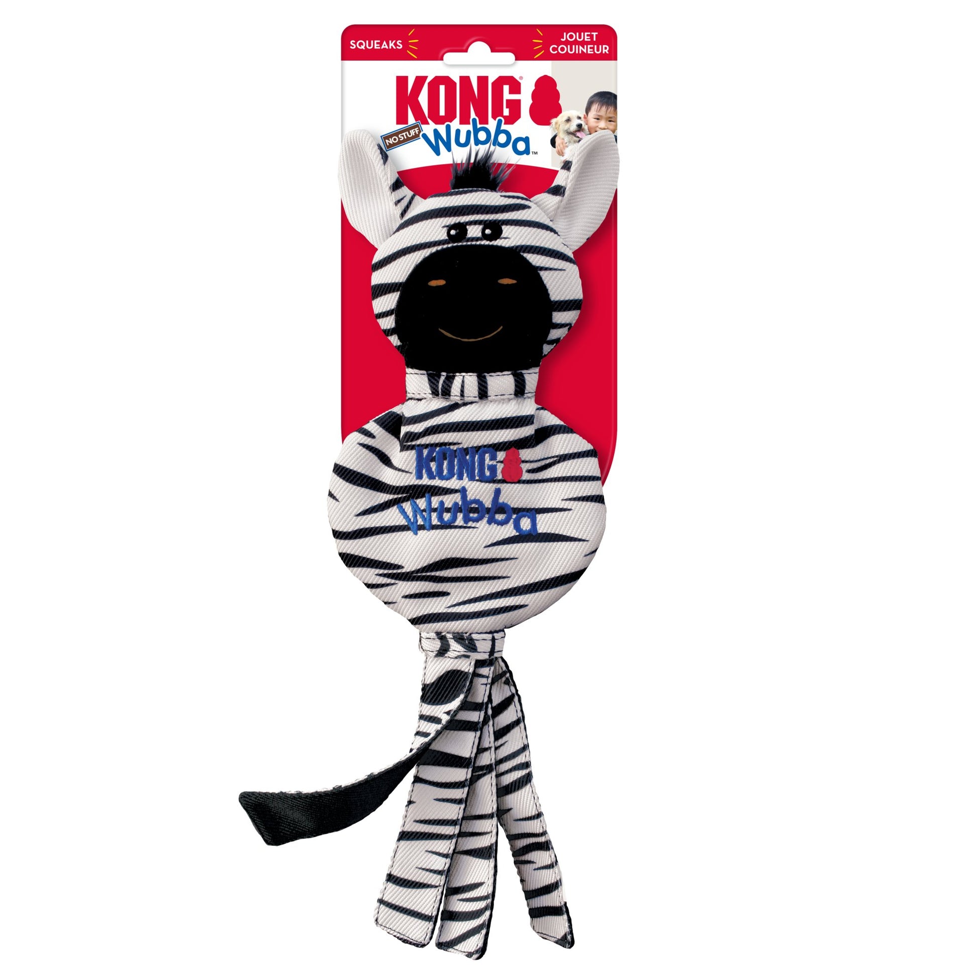 KONG® Wubba No Stuff Zèbre - Le Royaume de Lecki