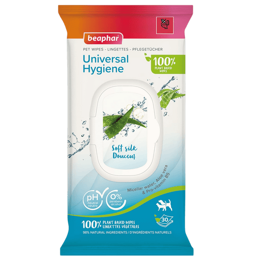 Lingettes végétales universelles Beaphar - Le Royaume de Lecki