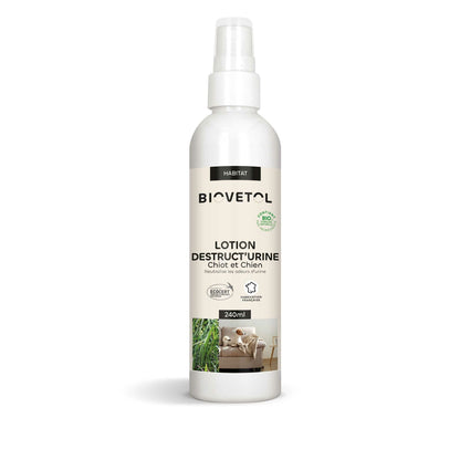 Lotion Destruct'urine chiot et chien Biovetol - Le Royaume de Lecki