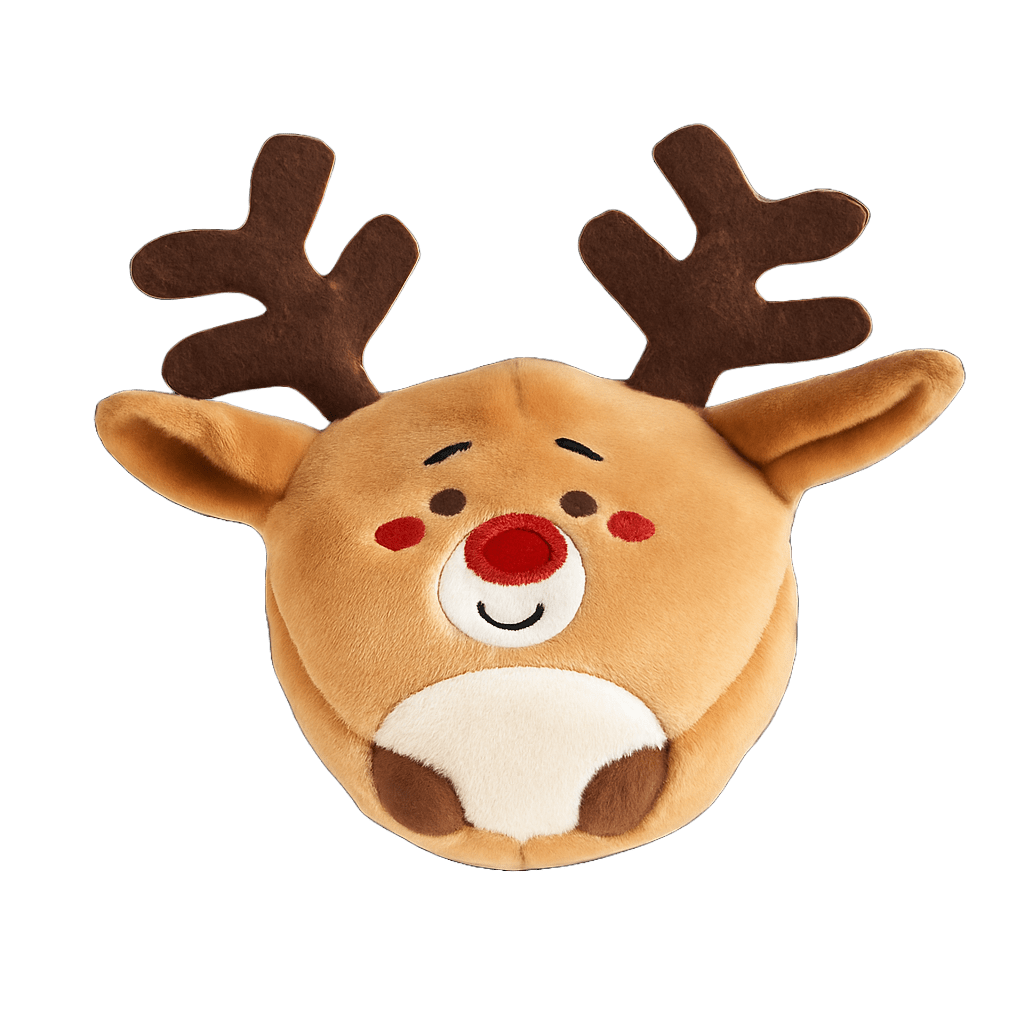 Peluche balle avec couineur Renne Bubimex - Le Royaume de Lecki