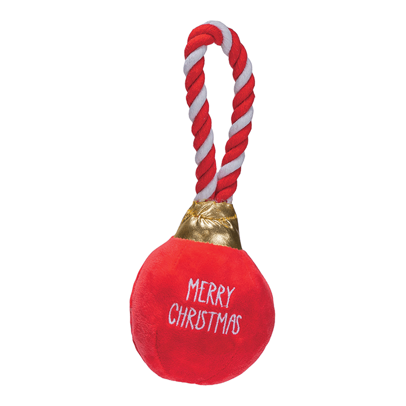 Peluche boule de Noël sonore avec corde - Le Royaume de Lecki