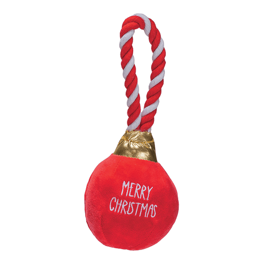 Peluche boule de Noël sonore avec corde - Le Royaume de Lecki