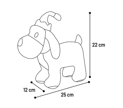 Peluche de Noël Aviana le Chien gris - Le Royaume de Lecki