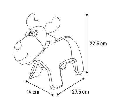 Peluche de Noël Quilty le Caribou brun - Le Royaume de Lecki