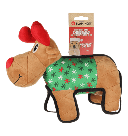 Peluche de Noël Quilty le Caribou brun - Le Royaume de Lecki