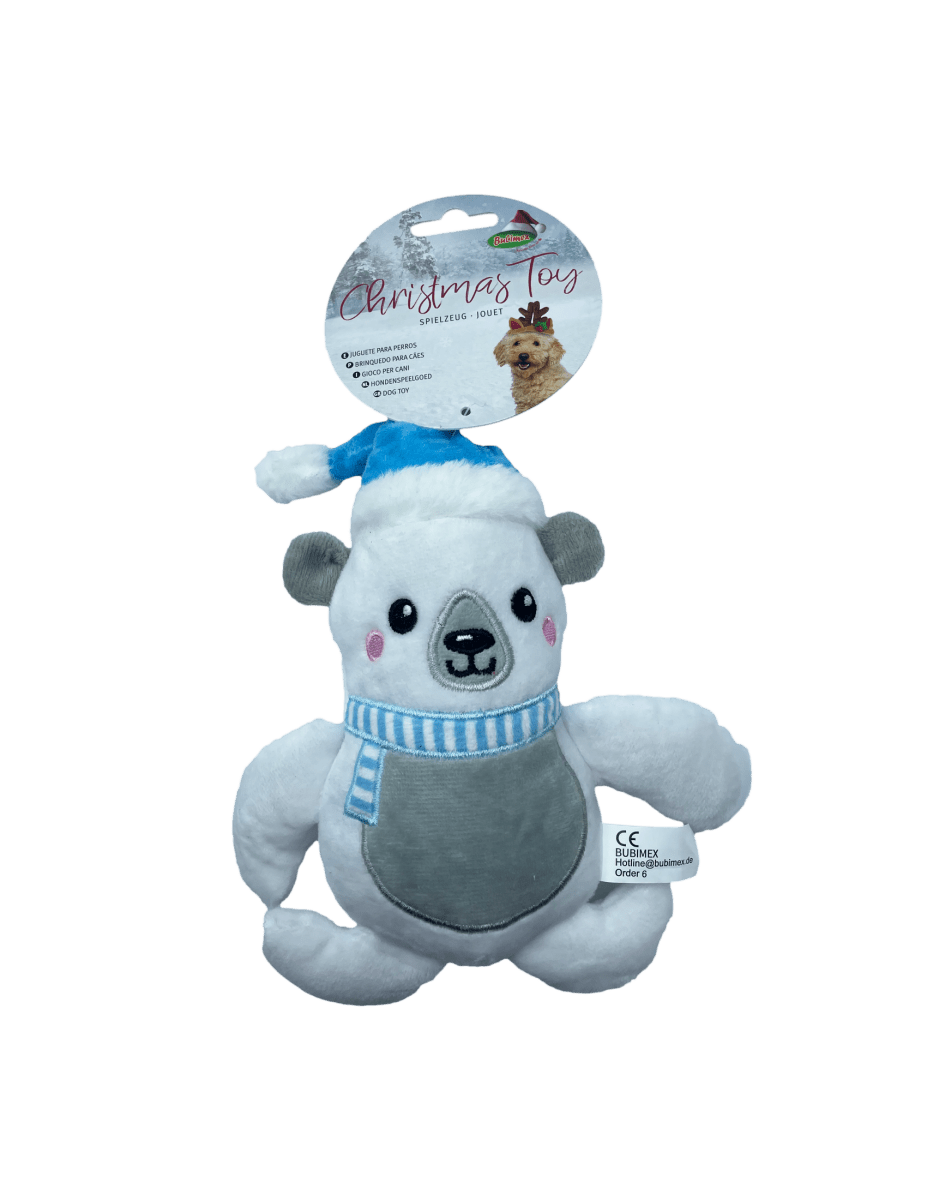 Peluche Ours blanc de Noël Bubimex - Le Royaume de Lecki