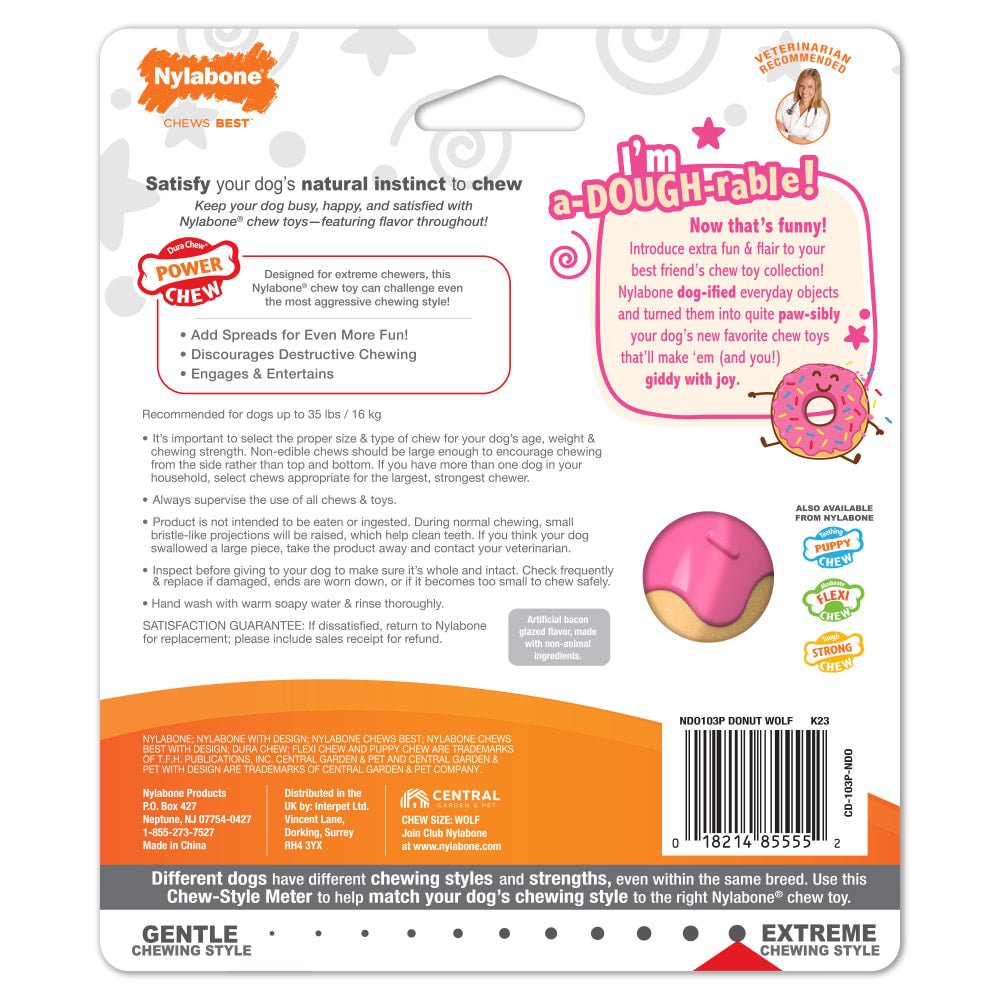 Power Extrême Chew Donut Nylabone - Le Royaume de Lecki