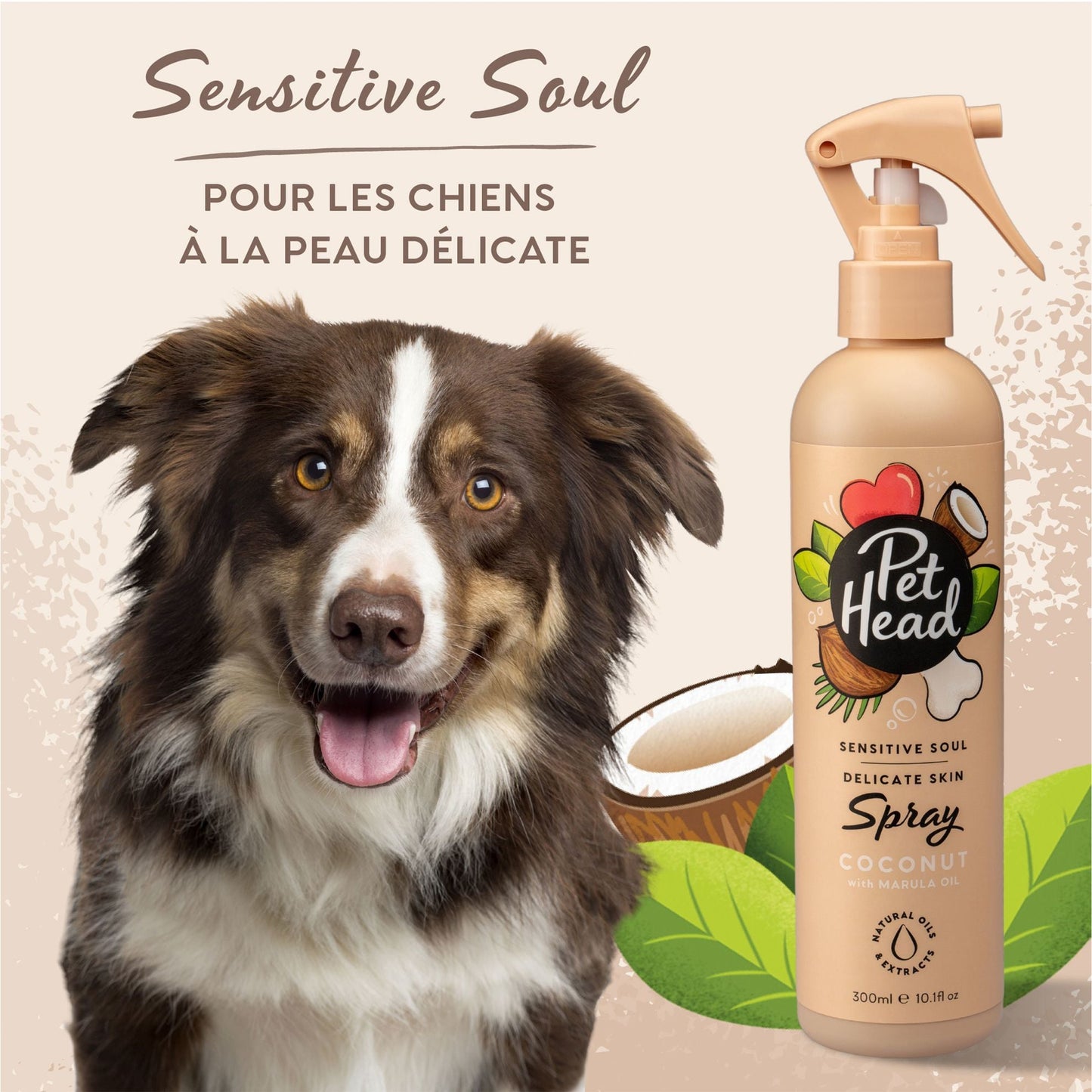 Spray sans rinçage peaux sensibles Pet Head - Le Royaume de Lecki