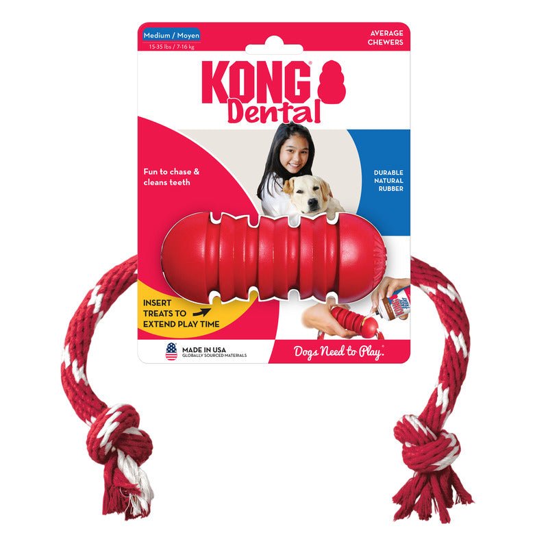 KONG® Dental avec corde - Le Royaume de Lecki