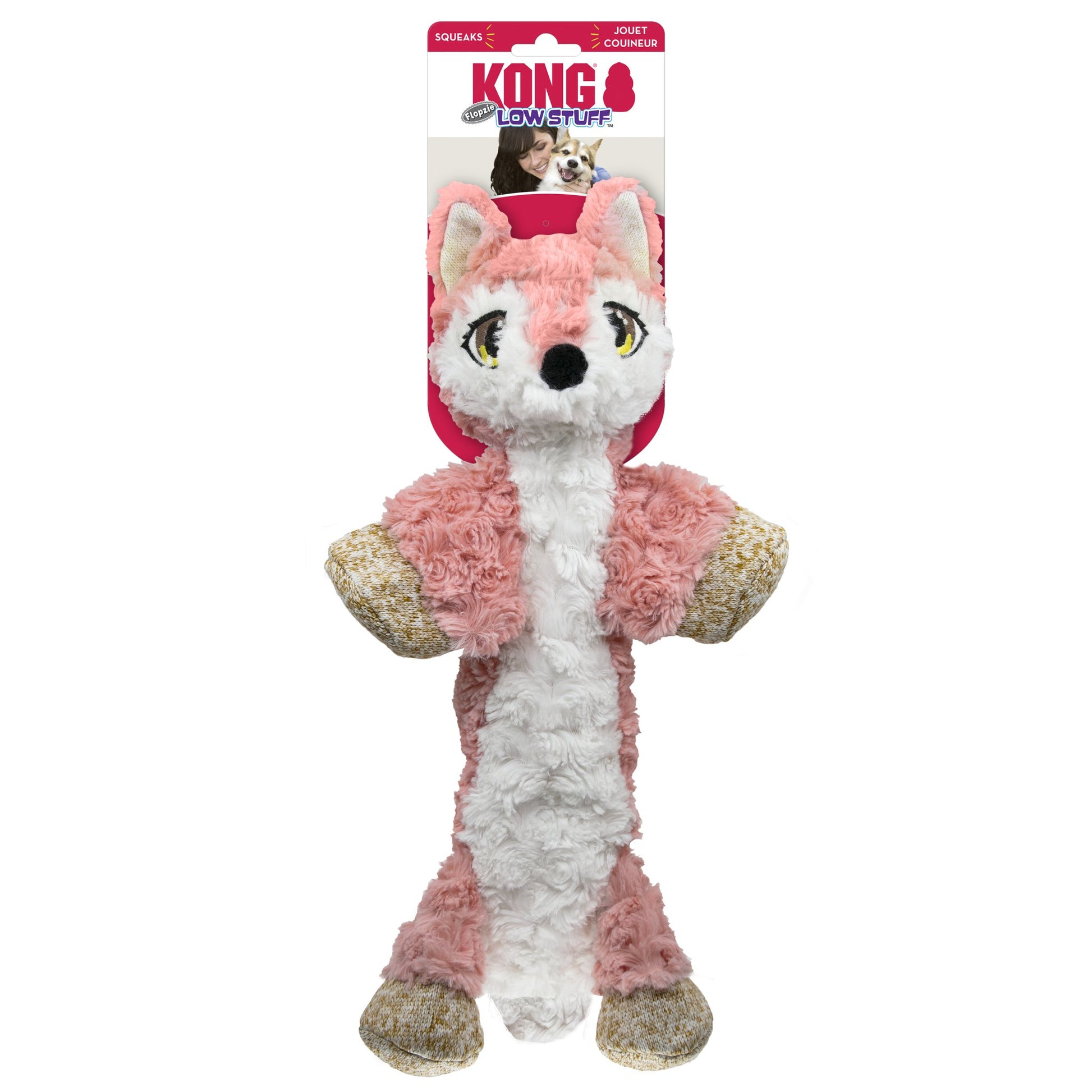 KONG® Flopzie Fox Low Stuff - Le Royaume de Lecki