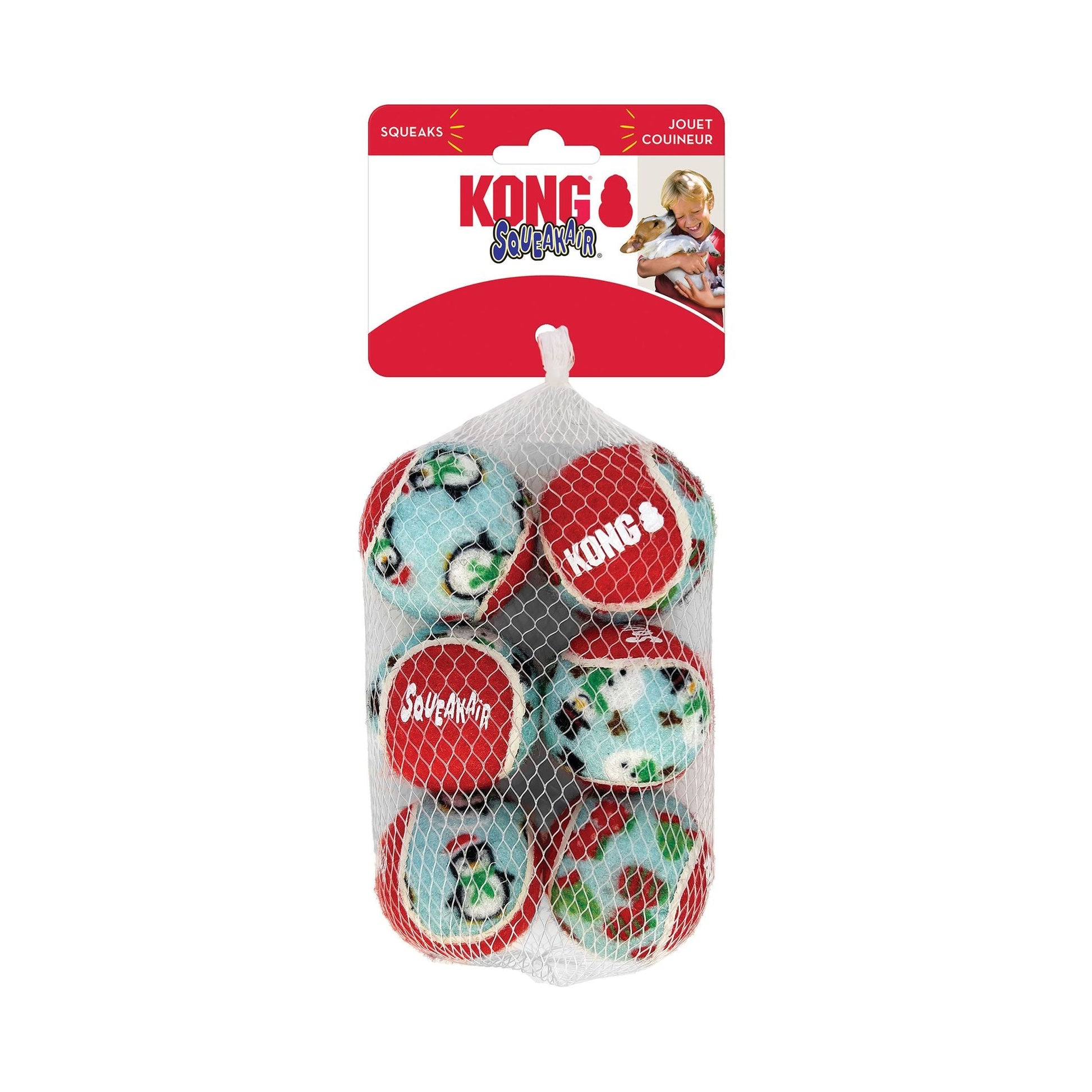 KONG® Holiday SqueakAir Balls - Le Royaume de Lecki