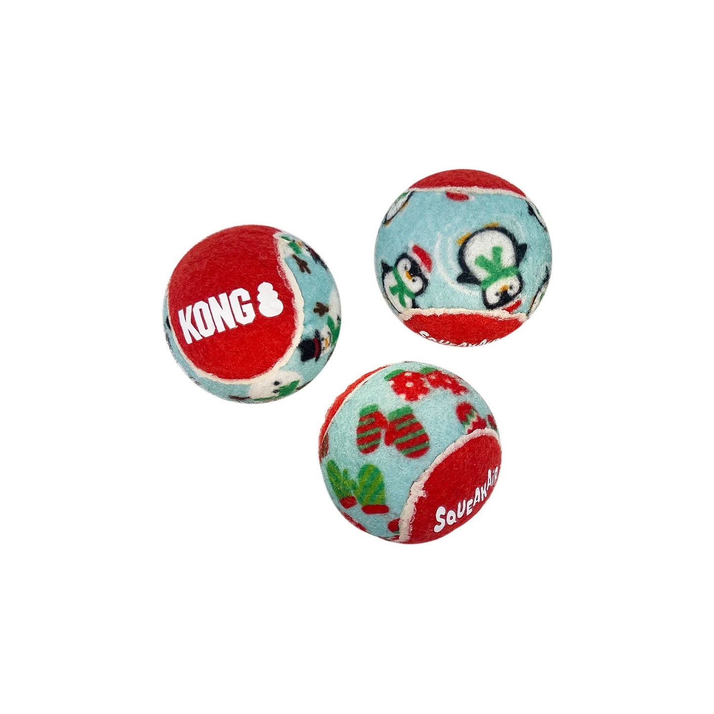 KONG® Holiday SqueakAir Balls - Le Royaume de Lecki