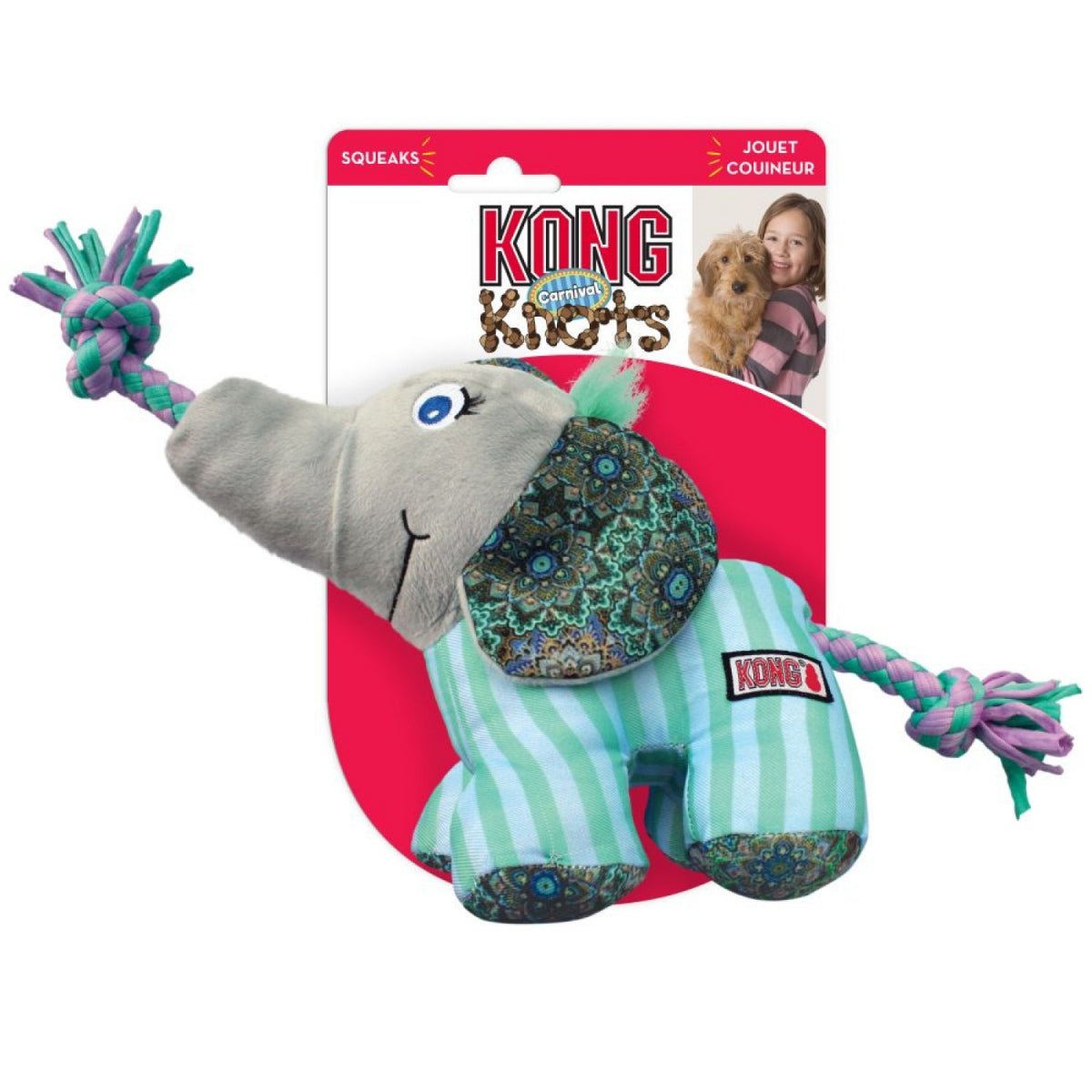 KONG® Knots Carnival Éléphant - Le Royaume de Lecki